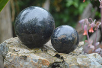 Polished Iolite Water Sapphire Sphere-Balls x 4 From Madagascar - Toprock Gemstones and Minerals