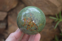 Polished Green Chrysoprase Sphere-Balls x 6 From Madagascar - Toprock Gemstones and Minerals