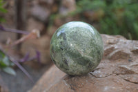Polished Green Chrysoprase Sphere-Balls x 6 From Madagascar - Toprock Gemstones and Minerals