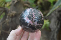 Polished Rhodonite Sphere-Balls x 3 From Ambindavato, Madagascar - Toprock Gemstones and Minerals