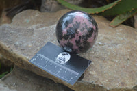 Polished Rhodonite Sphere-Balls x 3 From Ambindavato, Madagascar - Toprock Gemstones and Minerals
