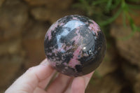 Polished Rhodonite Sphere-Balls x 3 From Ambindavato, Madagascar - Toprock Gemstones and Minerals