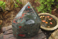 Polished Bloodstone Point x 1 From Swaziland - Toprock Gemstones and Minerals