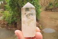 Polished Smokey Phantom Quartz Points x 7 From Madagascar - Toprock Gemstones and Minerals