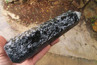 Polished Gabbro / Merlinite Points x 2 From Madagascar - Toprock Gemstones and Minerals