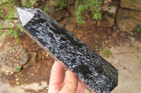 Polished Gabbro / Merlinite Points x 2 From Madagascar - Toprock Gemstones and Minerals