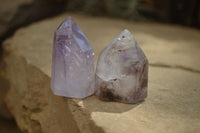 Polished Smokey Amethyst Window Quartz Points x 20 From Akansobe, Madagascar - Toprock Gemstones and Minerals