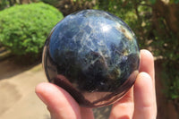 Polished Iolite Water Sapphire Spheres x 2 From Madagascar - Toprock Gemstones and Minerals