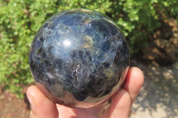 Polished Iolite Water Sapphire Spheres x 2 From Madagascar - Toprock Gemstones and Minerals