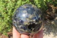 Polished Iolite Water Sapphire Spheres x 2 From Madagascar - Toprock Gemstones and Minerals