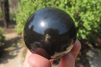 Polished Black Basalt Spheres x 12 From Madagascar - Toprock Gemstones and Minerals