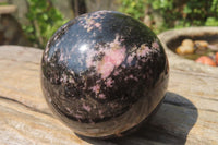 Polished Rhodonite Spheres x 3 From Madagascar - Toprock Gemstones and Minerals