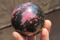 Polished Rhodonite Spheres x 3 From Madagascar - Toprock Gemstones and Minerals