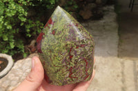 Natural Bastite Dragon Bloodstone Points x 2 From South Africa - Toprock Gemstones and Minerals