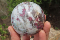 Polished Rubellite Pink Tourmaline Spheres x 3 From Madagascar - Toprock Gemstones and Minerals