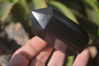 Polished Black Basalt Points x 6 From Madagascar - Toprock Gemstones and Minerals