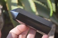 Polished Black Basalt Points x 6 From Madagascar - Toprock Gemstones and Minerals