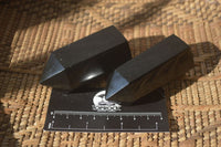 Polished Black Basalt Points x 6 From Madagascar - Toprock Gemstones and Minerals