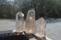 Polished Smokey Quartz Crystal Points x 4 From Madagascar - Toprock Gemstones and Minerals