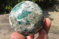 Polished Rare Emerald Mica In Matrix Spheres x 2 From Mutoko, Zimbabwe - Toprock Gemstones and Minerals