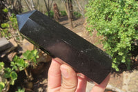 Polished Black Basalt Points x 6 From Antsirabe, Madagascar - Toprock Gemstones and Minerals