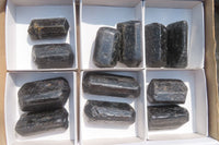 Natural Alluvial Schorl Black Tourmaline Crystals x 12 From Zimbabwe - Toprock Gemstones and Minerals