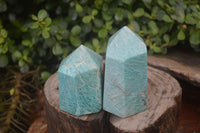 Polished Amazonite Points x 3 from Madagascar - Toprock Gemstones and Minerals