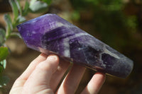 Polished Chevron Amethyst Crystals x 4 From Zambia - Toprock Gemstones and Minerals