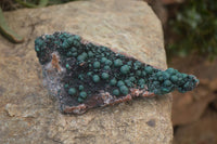 Natural Ball Malachite On Quartz Matrix Specimen x 1 From Kambove, Congo - Toprock Gemstones and Minerals