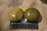 Polished Green Opal Free Forms x 12 From Antsirabe, Madagascar - Toprock Gemstones and Minerals