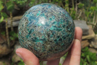 Polished Rare Emerald Mica In Matrix Sphere x 1 From Mutoko, Zimbabwe - Toprock Gemstones and Minerals