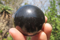 Polished Black Basalt Spheres x 12 From Madagascar - Toprock Gemstones and Minerals