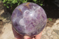 Polished Smokey Chevron Amethyst Sphere x 1 From Madagascar - Toprock Gemstones and Minerals