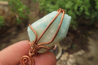 Hand Made Mixed Copper Wire Wrapped Pendants x 6 From South Africa - Toprock Gemstones and Minerals