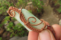 Hand Made Mixed Copper Wire Wrapped Pendants x 6 From South Africa - Toprock Gemstones and Minerals