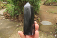 Polished Black Basalt Points x 6 From Antsirabe, Madagascar - Toprock Gemstones and Minerals