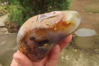 Polished Agate Standing Free Forms x 6 From Madagascar - Toprock Gemstones and Minerals