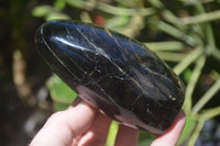 Polished Black Tourmaline Standing Free Forms x 3 From Madagascar - Toprock Gemstones and Minerals