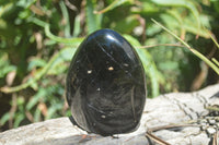 Polished Black Tourmaline Standing Free Forms x 3 From Madagascar - Toprock Gemstones and Minerals