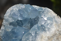Natural Celestite Geode Specimens x 2 From Sakoany, Madagascar - Toprock Gemstones and Minerals