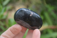 Polished Black Tourmaline Palm Stones x 24 From Madagascar - Toprock Gemstones and Minerals