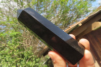 Polished Black Basalt Points x 6 From Madagascar - Toprock Gemstones and Minerals