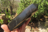 Polished Black Basalt Points x 6 From Madagascar - Toprock Gemstones and Minerals