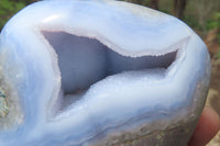 Polished Blue Lace Agate Geode Specimens x 2 From Nsanje, Malawi - Toprock Gemstones and Minerals