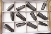 Polished Black Basalt Points x 12 From Antsirabe, Madagascar - Toprock Gemstones and Minerals