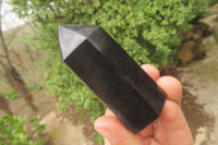 Polished Black Basalt Points x 12 From Antsirabe, Madagascar - Toprock Gemstones and Minerals