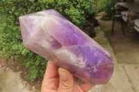 Polished Chevron Amethyst Points x 2 From Madagascar - Toprock Gemstones and Minerals