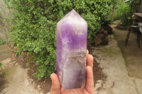 Polished Chevron Amethyst Points x 2 From Madagascar - Toprock Gemstones and Minerals