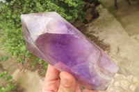 Polished Chevron Amethyst Points x 2 From Madagascar - Toprock Gemstones and Minerals
