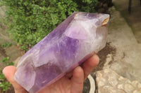 Polished Chevron Amethyst Points x 2 From Madagascar - Toprock Gemstones and Minerals